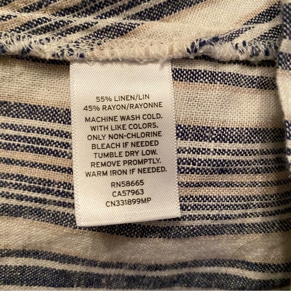 Linen One-Button Blazer Jacket Medium Petite - Picture 7 of 11